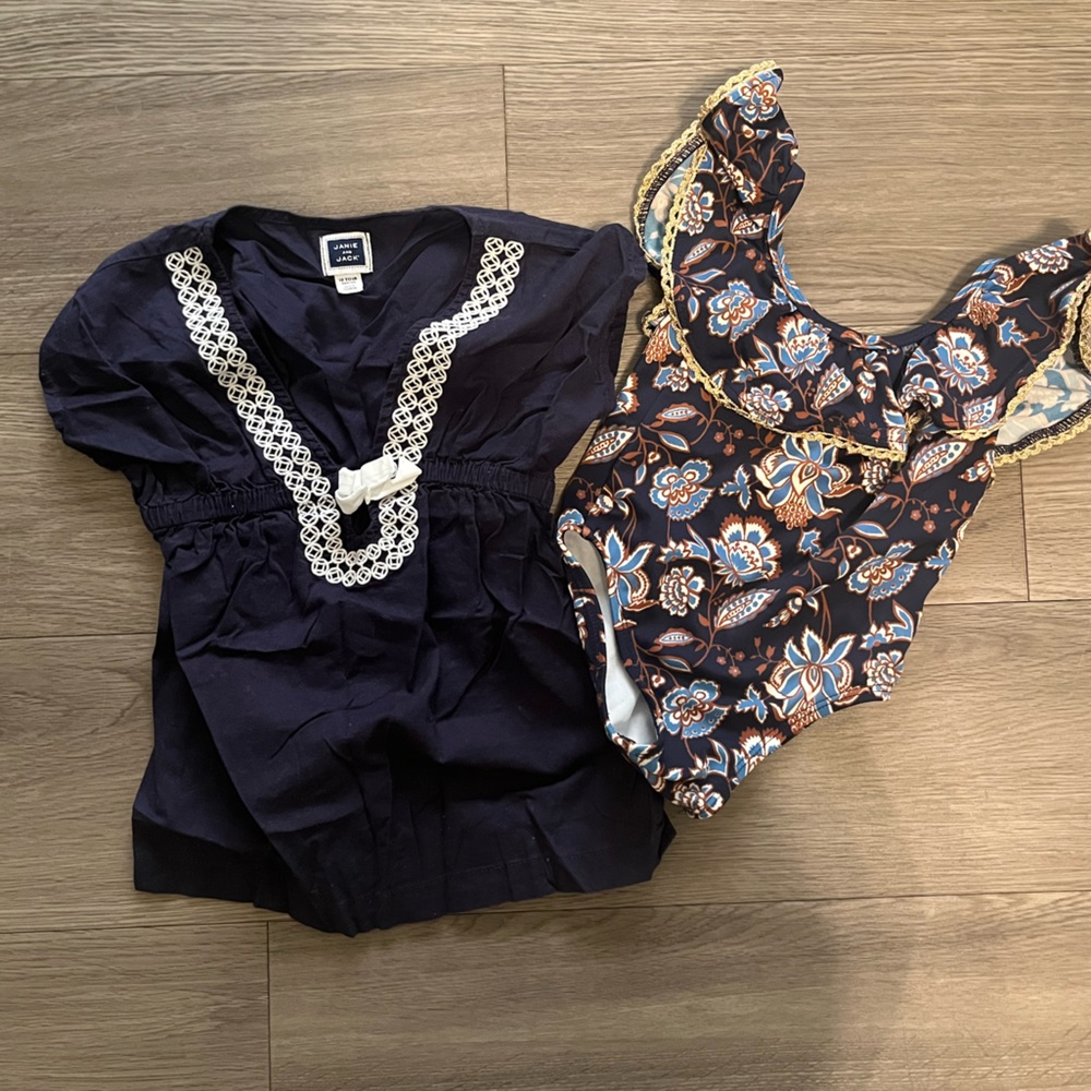 Janie and Jack Swimsuit and Cover Up (12-18M)